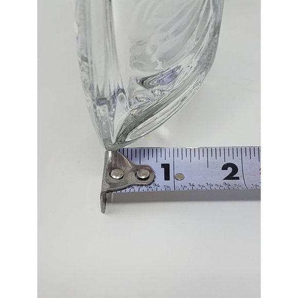 Vintage KIG Indonesia Ashtray Pressed Etched Glass Rose‎ Pattern - Picture 9 of 9